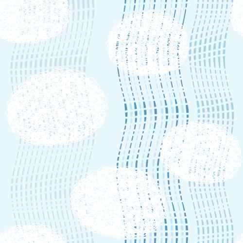 Autumn. Vector clouds and rain on blue