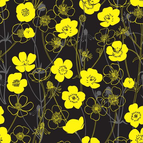 Buttercup. Vector lullabies, colorful silhouettes and contours on black
