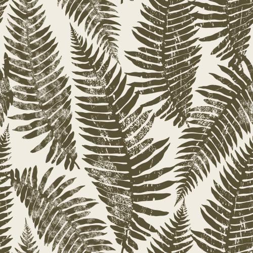 Fern. Vector textured fern leaves on light