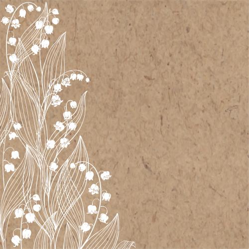 Vector image lilies, place for text on craft