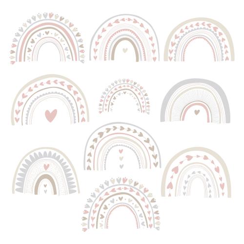 Rainbow. Vector rainbow decorative options on white
