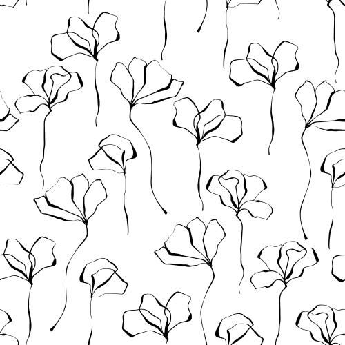 Vector image abstract flowers on white