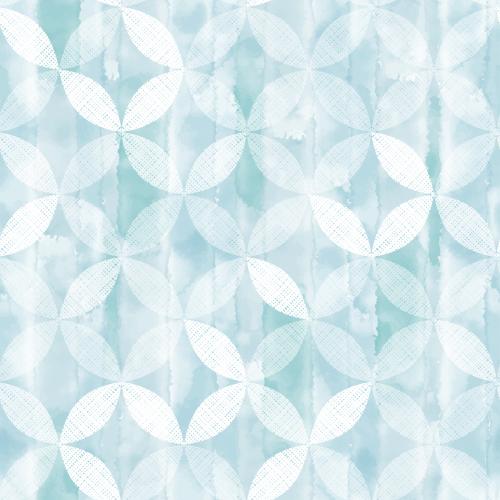 Checkered. Vector abstract checkered flowers on blue watercolor