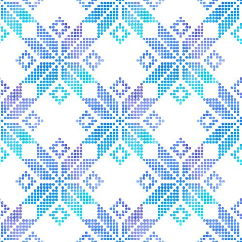 Raster image watercolor stars-snowflakes on white