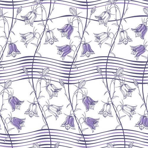 Illustration bells with wavy horizontal lines on white