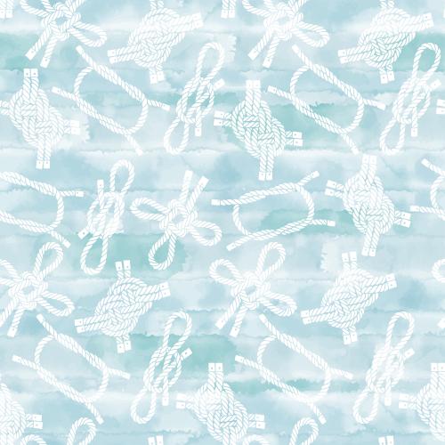 Vector image marine knots on blue watercolor
