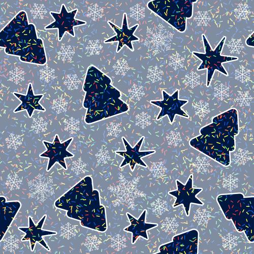 Star. Vector trees, stars and snowflakes