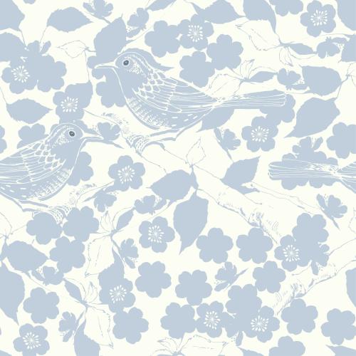 Tree. Vector birds, butterflies and flowers, contours and silhouettes on a light