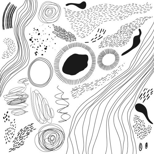 Illustration abstract decorative elements for design on white