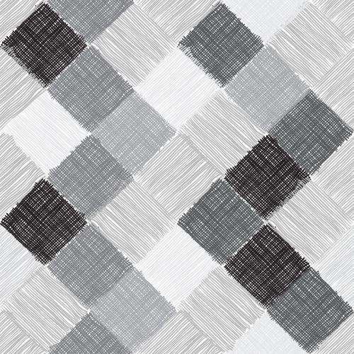 Square. Vector Pattern monochrome checkered and striped squares on white