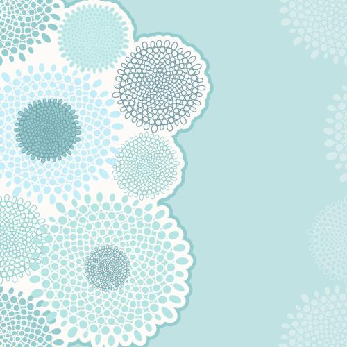 Vector image abstract flower composition on blue with a place for text
