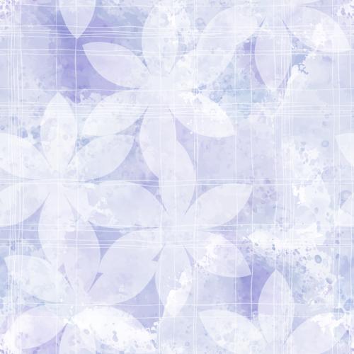 Vector image flower silhouettes intersecting lines on lavender watercolor