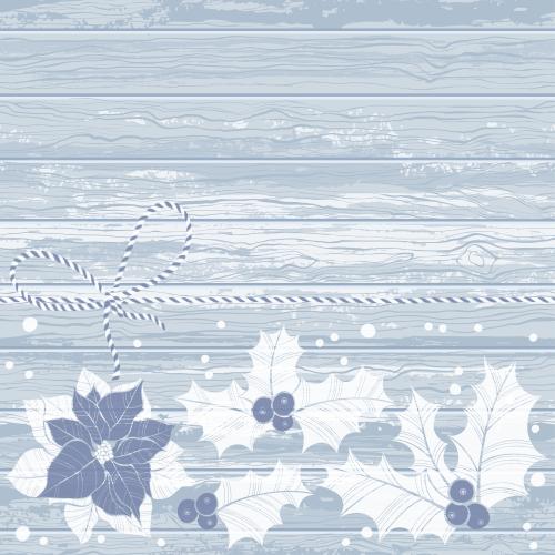 Tree. Vector poinsettia euphorbia ribbon with a bow place for text on textured wooden