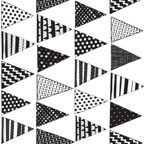 Checkered. Vector black decorative triangles on white