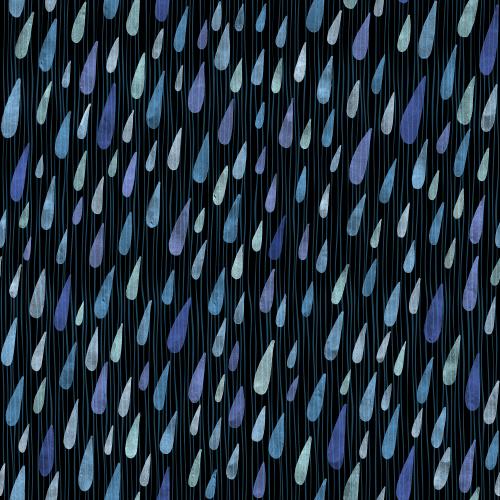 Drop. Vector watercolor drops vertical lines on black