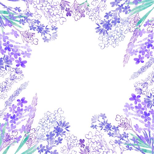 Raster image watercolor lavender