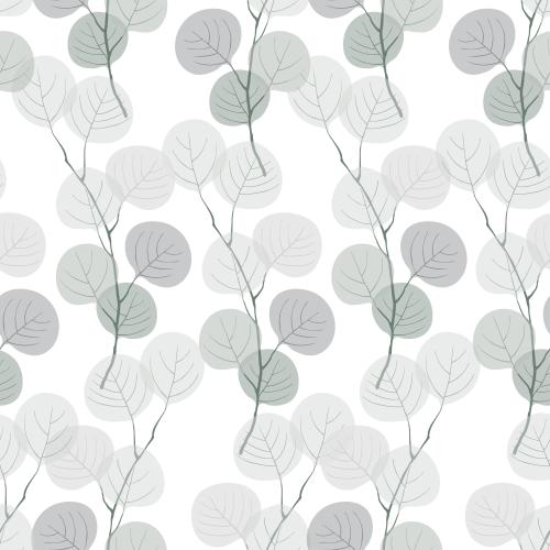 Eucalyptus. Vector eucalyptus branches with leaves in pastel tones on white