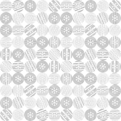 Vector image snowflakes in striped circles on white