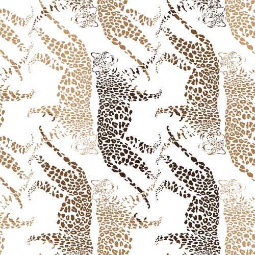 Leopard. Vector colorful leopards on white