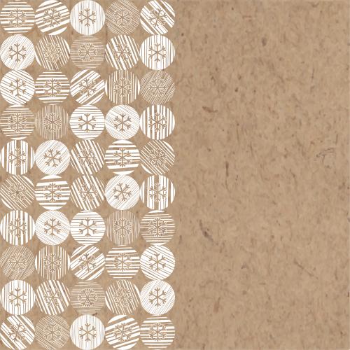 Vector image snowflakes in striped circles, space for text on craft