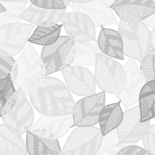 Vector image lacy abstract leaves on white