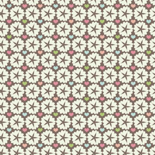 Valentine. Vector abstract flowers and multicolored hearts in pastel tones