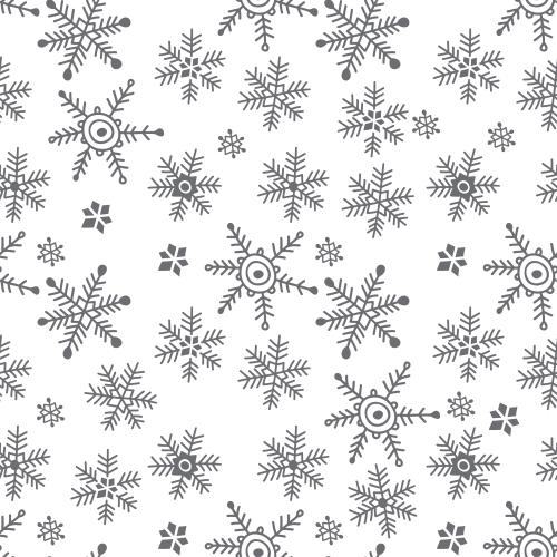 Vector image monochrome snowflakes on white