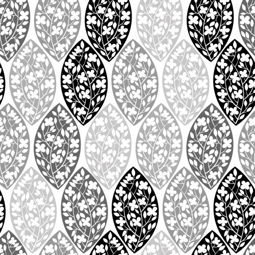 Vector image abstract blooming branches on white