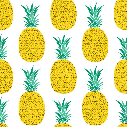 Pineapple. Vector pineapples on white