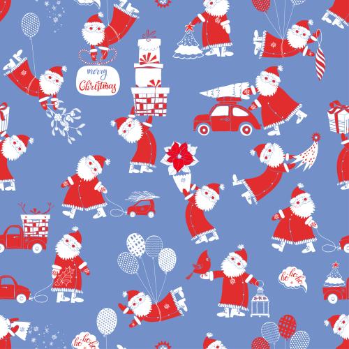 Car. Vector cartoonish frost grandfathers on the blue