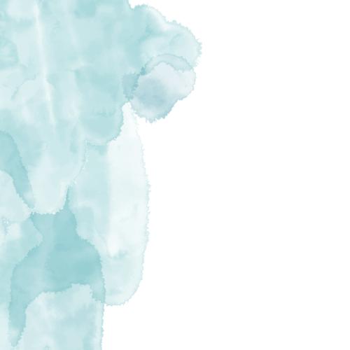Illustration blue watercolor fragment on white