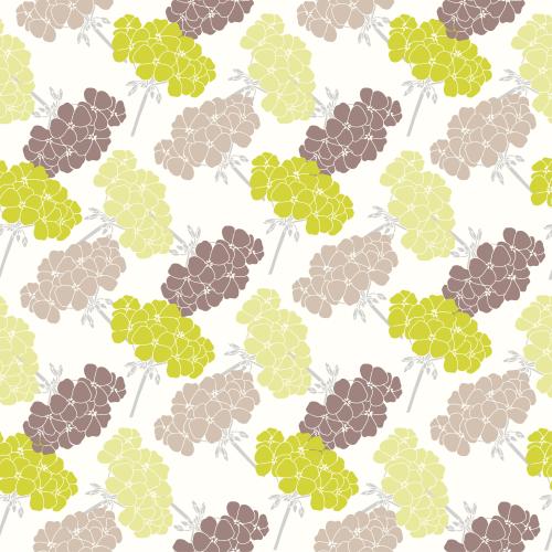 Geranium. Vector geranium flowers in pastel shades on white