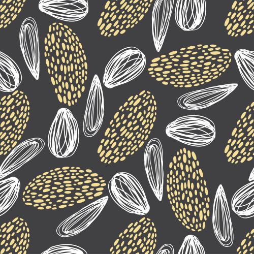 Illustration abstract decorative forms on black