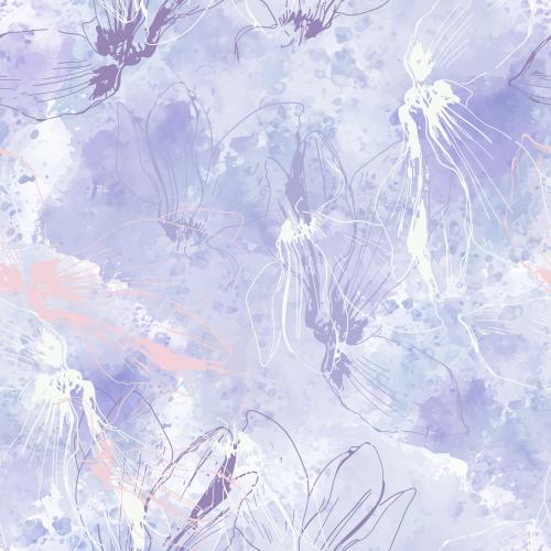 Cyclamen. Vector cyclamen on watercolor
