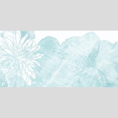 Rudbeckia. Vector rudbeckia decorative elements wavy lines on a blue watercolor fragment