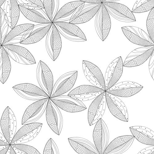Illustration decorative lace flowers on white