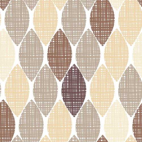 Vector image abstract checkered leaves brown pastel tones on white