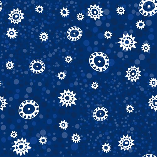 Pea. Vector stars on blue in checkered