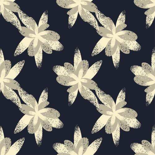 Illustration abstract flowers on black