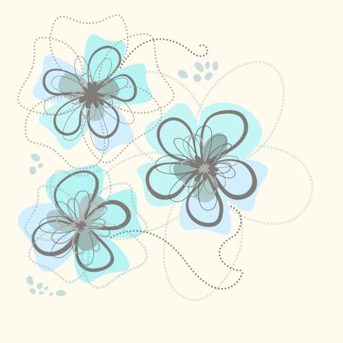 Summer. Vector abstract flower composition on light