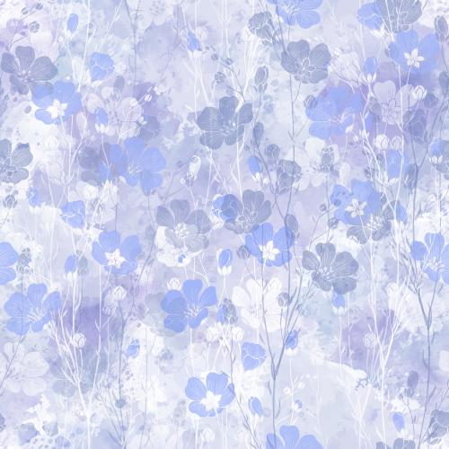 Flax. Vector flowers of flax on lavender watercolor
