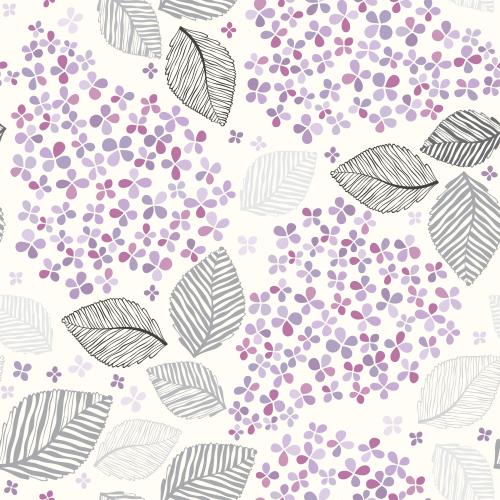 Lilac. Vector lilac flowers with delicate lilac shades and monochrome leaves on white