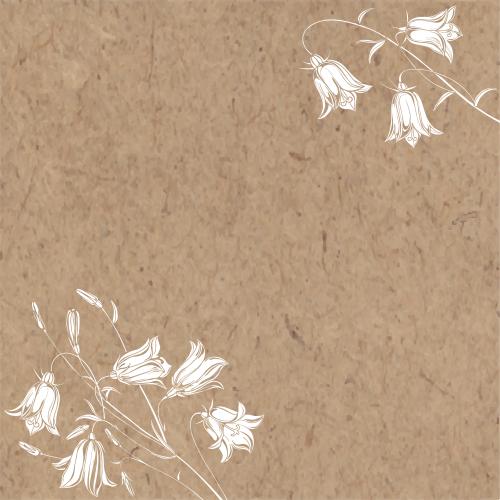 Vector image bells white silhouettes space for text on craft paper corner arrangement