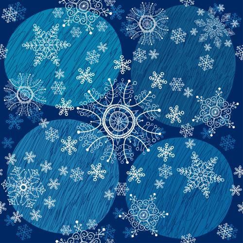 Snowflake. Vector snowflakes on blue