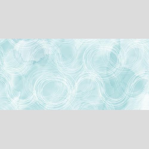 Vector image decorative waves on blue watercolor