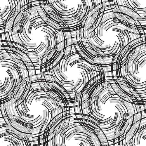 Vector image abstract monochrome circles on white