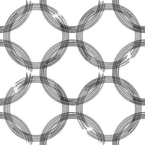 Striped. Vector black striped circles on white