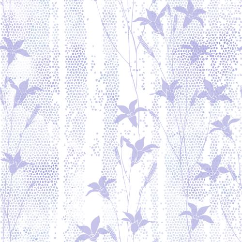 Vector image flowers bells on lilac watercolor mosaic