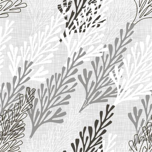 Checkered. Vector abstract monochrome plants on checkered