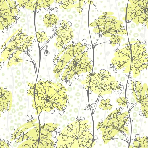 Vector image abstract flowers wavy vertical lines colorful decorative spots